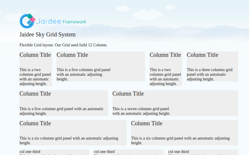 Jaidee Sky Grid System